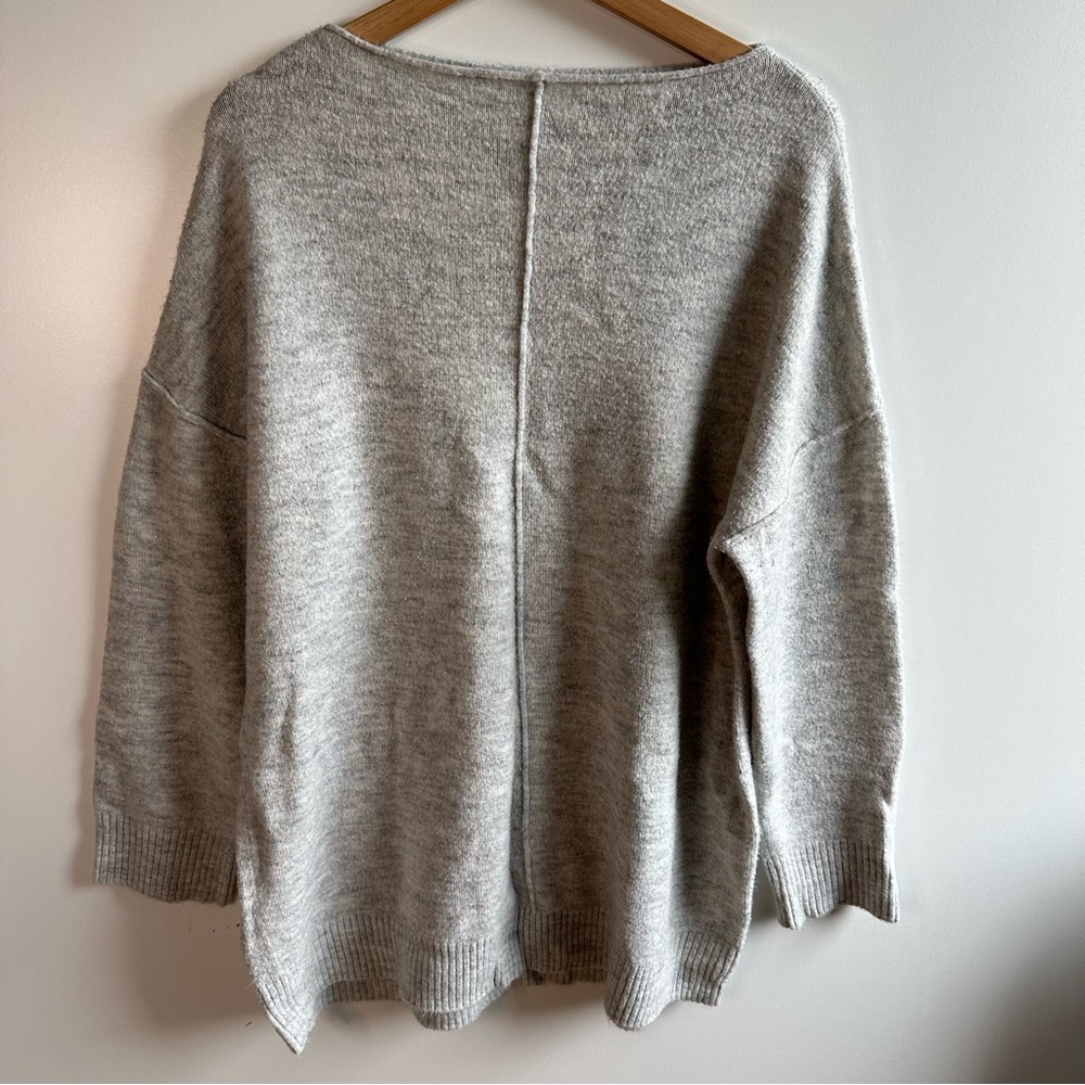 Open Edit Tunic Sweater Gray Large